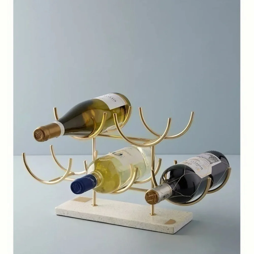 Gold Marble Terrazzo Wine Rack